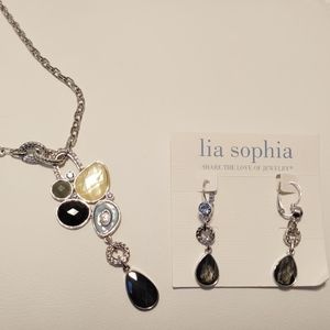Lia Sophia necklace and earrings